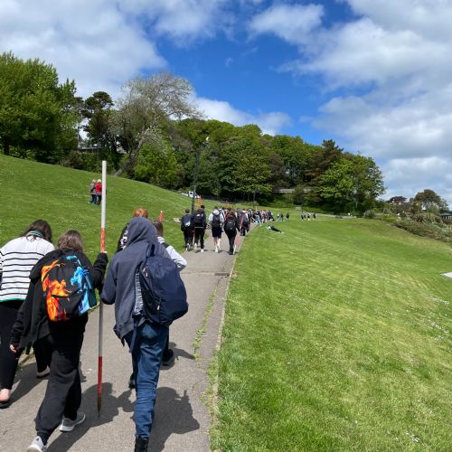 Walking back to the coach